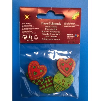 Serca/gwiazdki drewniane 7561