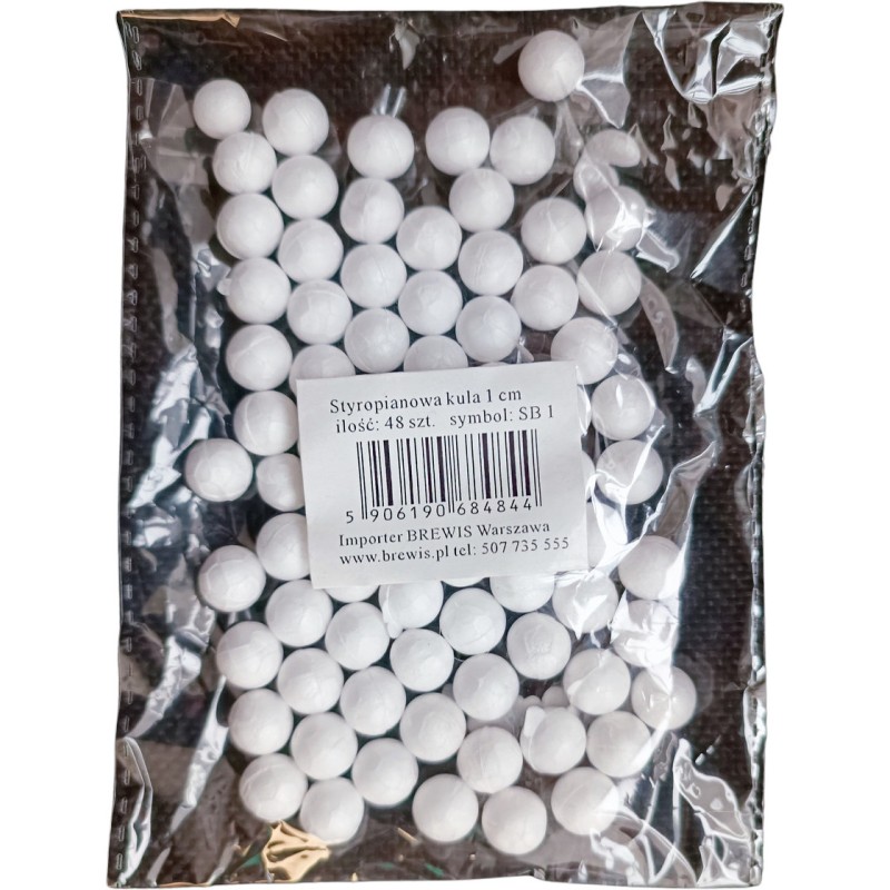 Kulki styropianowe 1cm, (48 sztuk) SB1 BREWIS