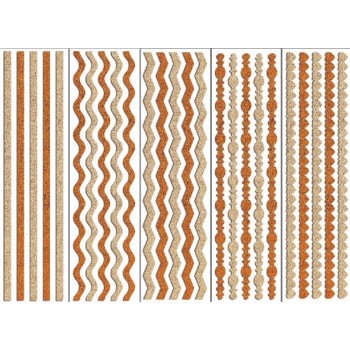 Wstążki samoprzylepne paski brokat odcienie złotego 30x8cm FSX4 BREWIS