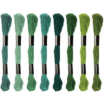 Mulina 8m tonacja zielona 8 kolorów 462572 TITANUM