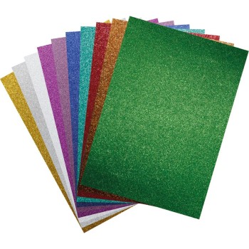 Karton brokatowany A4 10 kolorów 250g 487247 TITANUM