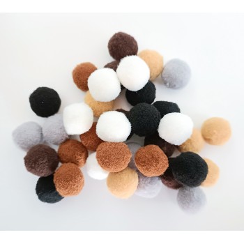 Pompony do dekoracji 35szt. PETS INTERDRUK