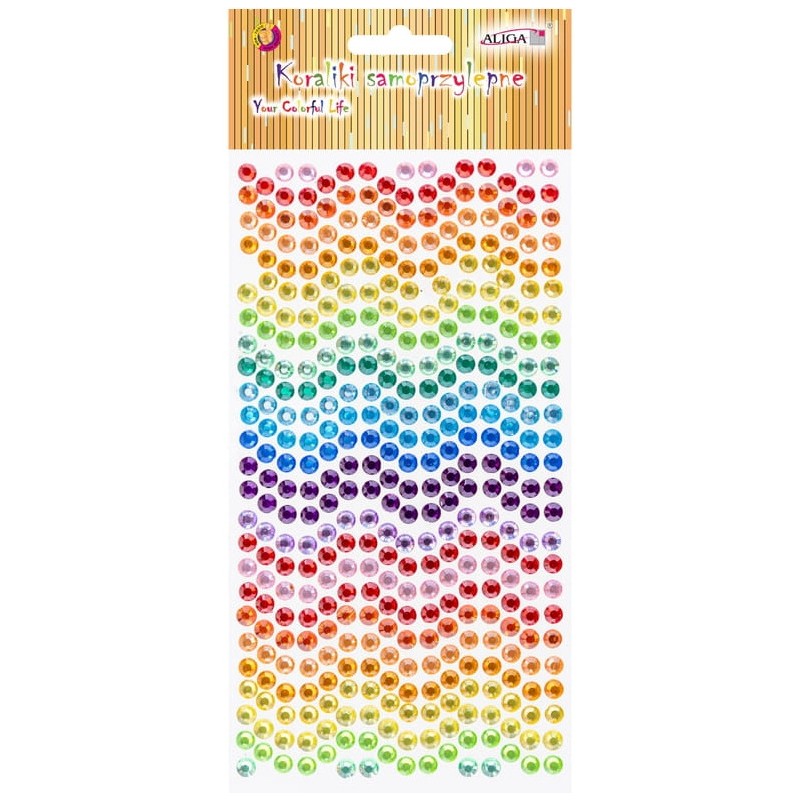 Kryształki samoprzylepne mix kol. 6mm JET-1268 ALIGA