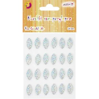 Dżety kryształki samoprzylepne kolor opalizujący 16mm JET-1152 ALIGA