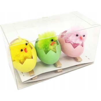 Kurczaki w skorupce na klamerce 5,5cm (3 sztuki) SKE3 BREWIS