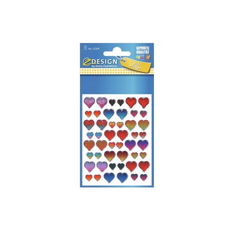Naklejki dla dzieci Serca 3D 55209 Z-DESIGN KIDS AVERY ZWECKFORM