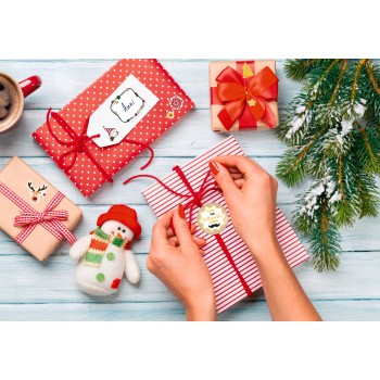 Naklejki foliowe z transparentnym tłem - złote choinki i gwiazdki Z-Design 54122 AVERY ZWECKFORM