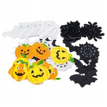 Naklejki z pianki HALLOWEEN dynie, duchy, koty,pajęczyny, nietoperze (40 szt.) PVH3 BREWIS
