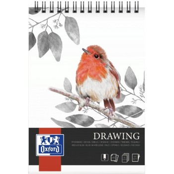 Blok rysunkowy A4 szkicownik 50 kartek 160g na spirali 400166163 OXFORD