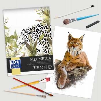 Blok malarski techniczny A4 MIX MEDIA 25 kartek 225g 400166123 OXFORD