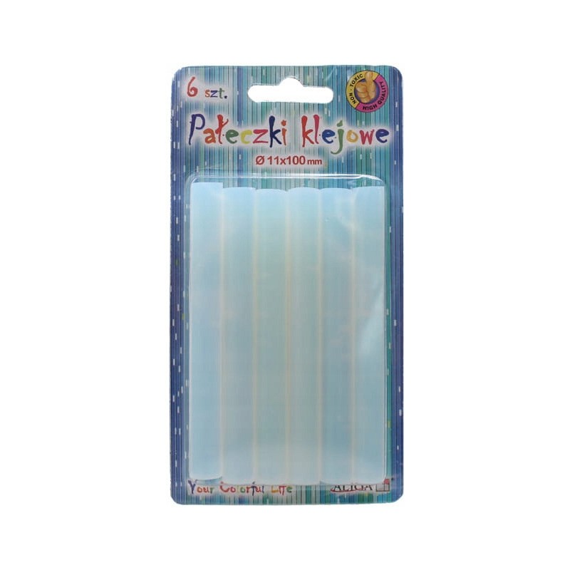 Klej do pistoletu bezbarwny 6szt Q11x100mm JB11-BZ ALIGA