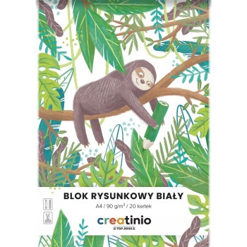 Blok rysunkowy szkolny A4 biały 20 kartek 90g 400176663 TOP 2000