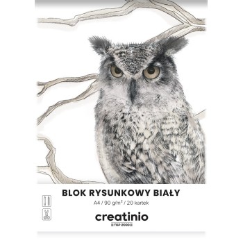 Blok rysunkowy szkolny A4 biały 20 kartek 90g 400176663 TOP 2000
