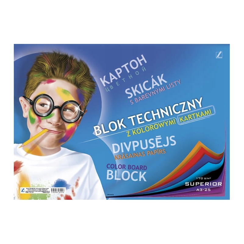 Blok techniczny kolorowy A3 25k SUPERIOR 00105 KRESKA