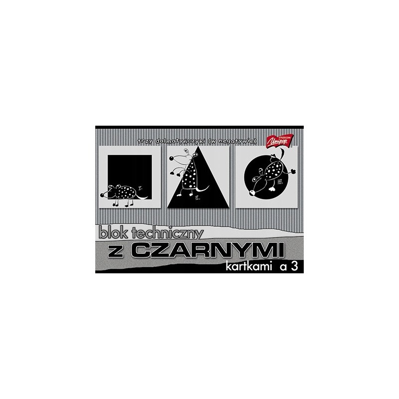 Blok techniczny szkolny A3 czarne kartki 10 kartek 180g UNIPAP