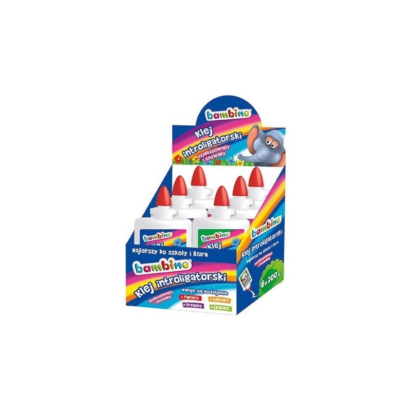 Klej introligatorski 250g Display 6 sztuk BAMBINO St.Majewski