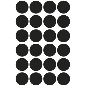 Etykiety ZF Q18mm czarne kółka 3003 AVERY ZWECKFORM