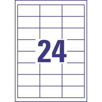 Etykiety A4 białe(30 arkuszy)64,6x33,8mm 6172 AVERY ZWECKFORM