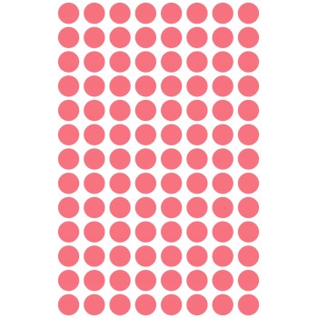 Etykiety kółka Q8mm neon czerwony 416szt 3177 AVERY ZWECKFORM