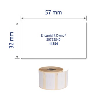 Etykiety uniwersalne w rolce 1000 etyk.57x32mm, usuwalne, białe AS0722540 AVERY ZWECKFORM