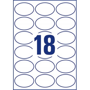 Etykiety ZF 63,5x42,3mm owalne usuwalne L6024REV-25 (25 arkuszy) AVERY ZWECKFORM