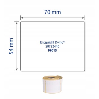 Etykiety uniwersalne w rolce 320 etyk. 54 x 70 mm, trwałe, białe AS0722440 Avery Zweckform