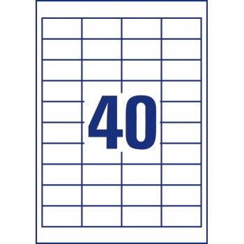 Etykiety A4 białe(100 arkuszy)48,5x25,4mm 3657 AVERY ZWECKFORM