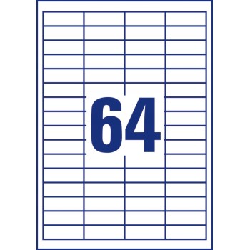 Etykiety A4 białe(100 arkuszy)48,5x16,9mm 3667 AVERY ZWECKFORM