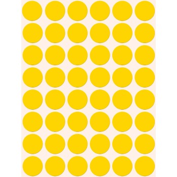 Etykiety ZF Q18mm 3377 żółte kółka BIU AVERY ZWECKFORM