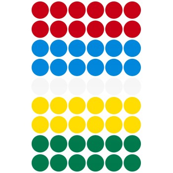 Etykiety kółka Q12mm 270szt.trwałe mix 3088 AVERY ZWECKFORM