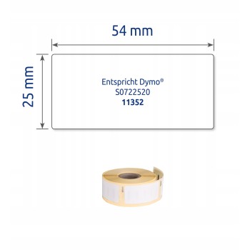 Etykiety adresowe w rolce 500 etyk. 25 x 54 mm, trwałe, białe AS0722520 Avery Zweckform