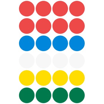 Etykiety ZF Q18mm 3089 kółka mix kolorów AVERY ZWECKFORM