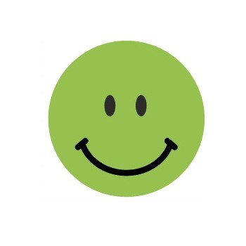 Kółka Uśmiechnięta buźka trwałe 19mm zielone 3858 AVERY ZWECKFORM