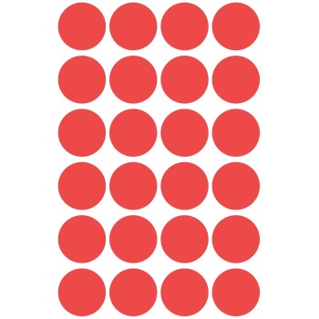 Usuwalne kółka 18mm 96szt./op. czerwone 3595 AVERY ZWECKFORM