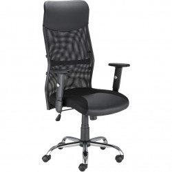 Krzesło obrotowe HIT R300 czarne (regulowane podłokietniki) NOWY STYL