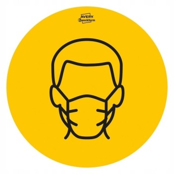 Zestaw etykiet ostrzegawczych - koronawirus fi20 gotowe wzory usuwalne 49415 AVERY ZWECKFORM