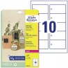 Zawieszki foliowe (10 arkuszy) 90x50mm Quick&Clean T3001-10 AVERY ZWECKFORM