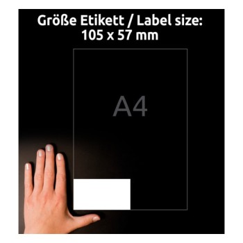 Etykiety białe ULTRAGRIP 105x57mm (25 arkuszy250 etykiet) 6137 AVERY ZWECKFORM