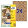 Etykiety ekologiczne brązowe kółka 40mm (25arkuszy 600 etykiet) L7105-25 AVERY ZWECKFORM