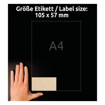 Etykiety ekologiczne brązowe 105x57mm (25 arkuszy 250sztykiet) L7108-25 AVERY ZWECKFORM