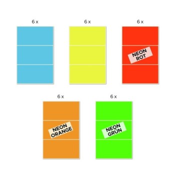 Etykieta w 5 kolorach 98x51mm (30 arkuszy  90 etykiet) do opisu ręcznego 51046 AVERY ZWECKFORM