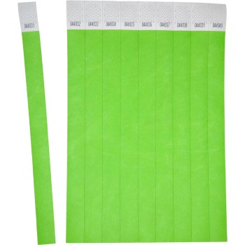 Opaski na rękę 256x19mm (50 arkuszy  500 opasek) neonowe zielone TYVGN-50 AVERY