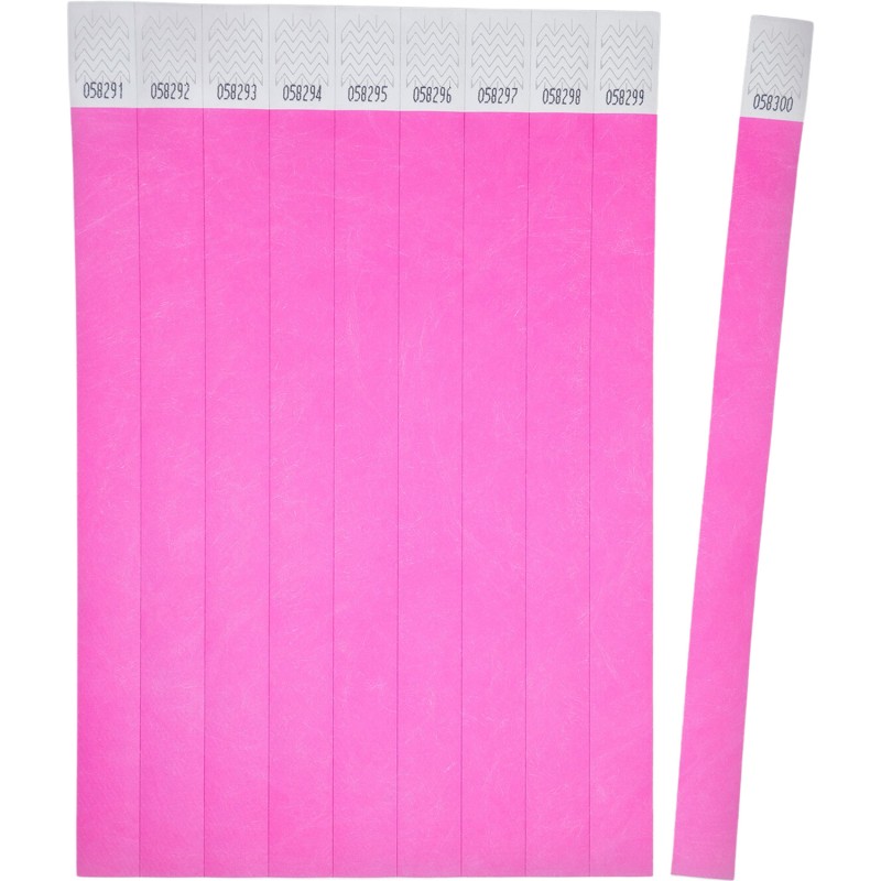 Opaski na rękę 256x19mm (50 arkuszy  500 opasek) neonowe różowe TYVPK-50 AVERY