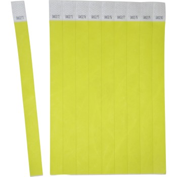 Opaski na rękę 256x19mm (50 arkuszy  500 opasek) neonowe żółte TYVYW-50 AVERY