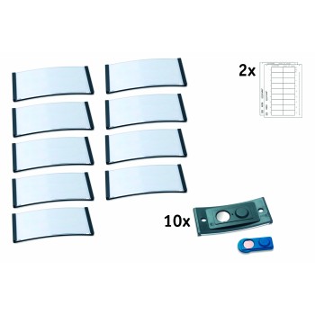 Identyfikatory imienne POLAR30 70x30mm (10 sztuk) antracyt POL30MA02-10DR