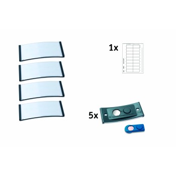 Identyfikatory imienne POLAR30 70x30mm (5 sztuk) antracyt POL30MA02-5DR