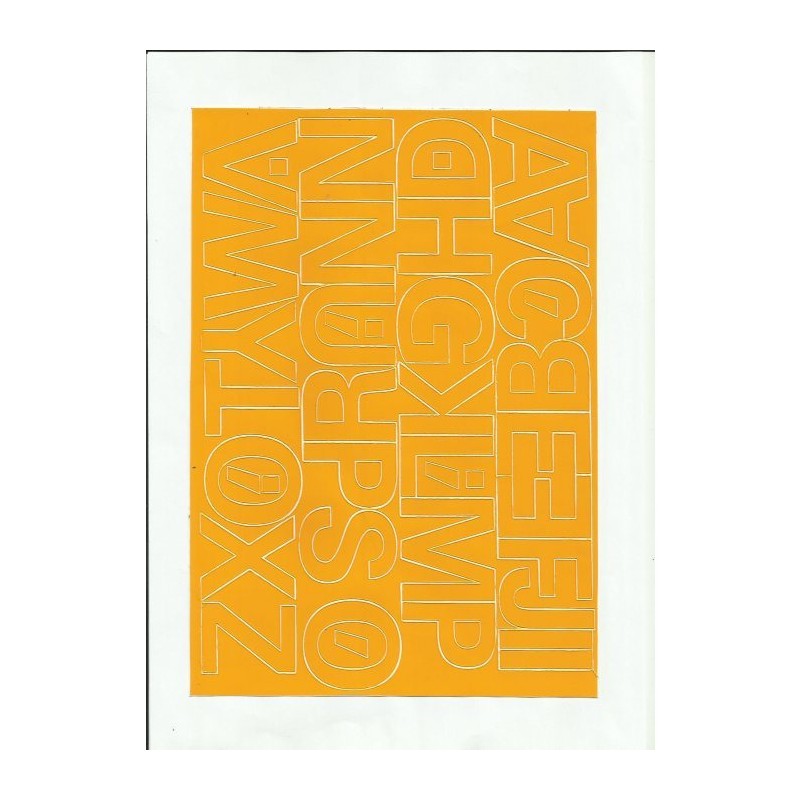 LITERY samoprzylepne 4cm (8) białe ARTDRUK