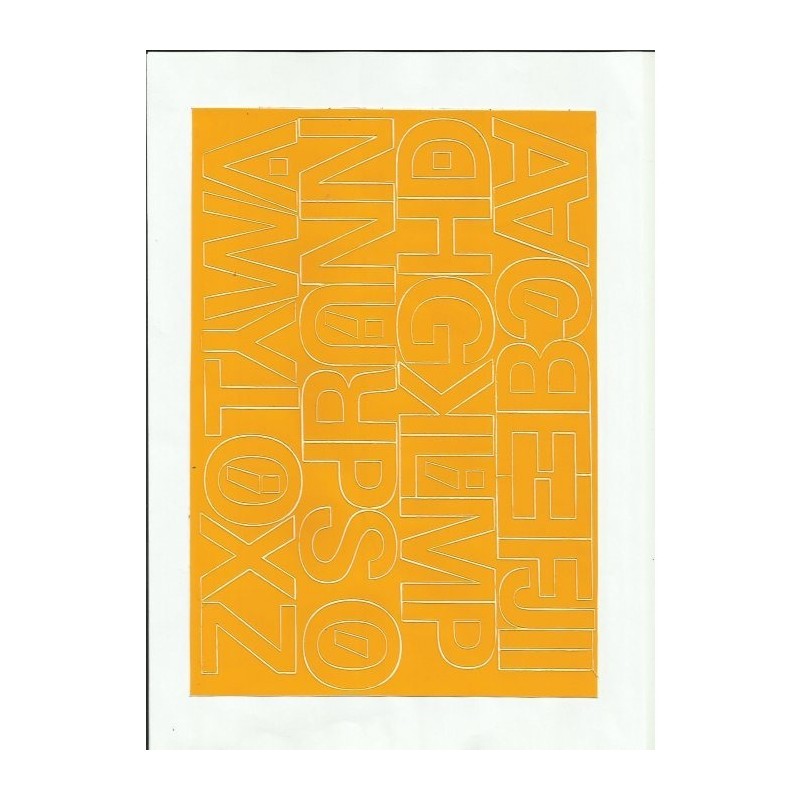 LITERY samoprzylepne 4cm (8) niebieskie ARTDRUK