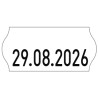 Etykiety cenowe w rolce do metkownicy jednorzędowej, 26x12 mm, (6 sztuk) białe faliste, trwały klej, odporne na mróz METO M3