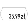 Etykiety cenowe w rolce do metkownicy jednorzędowej, 26x12 mm, (6 sztuk) białe faliste, trwały klej, odporne na mróz METO M3